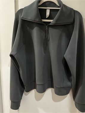 SPANX AirEssentials Dark Gray Half-Zip Pullover Sweatshirt